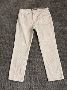 Levi’s Mid Rise Skinny Jeans Tan Polka Dot Pattern Size 6M